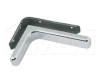 CORNER Менсолодержатель для деревянных полок с декоративной накладкой L-120 мм, хром (2 шт.): KR120CHROME