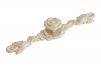 Ручка-кнопка с накладкой, отделка слоновая кость