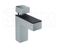 КВАДРО Менсолодержатель 24х66 мм для деревянных и стеклянных полок 4 - 40 мм, хром матовый: SU16A ZVC