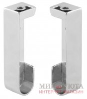 Штангодержатели для овальной штанги, хром, крепление к боковине и к полке (прав.+лев.): WA0612SCR