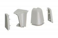 Комплект угловых элементов для овального бортика 50\53, цвет серый