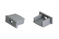 Заглушка с отверстием для профиля 1707, цвет серый