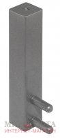 VOGUE Штангодержатель для прямоугольной штанги, торцевой, серый металлик, крепление к полке: TA0213SMG