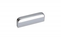 Ручка-скоба 64мм, отделка хром глянец + белый