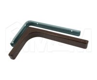 CORNER Менсолодержатель для деревянных полок с декоративной накладкой L-240 мм, коричневый (2 шт.): KBR240BROWN