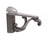 Менсолодержатель для деревянных и стеклянных полок 4 - 25 мм, L-115 мм, серебро состаренное: V677000SFE