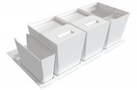 Система хранения в базу 900 (2 ведра + 2 контейнера), отделка белая