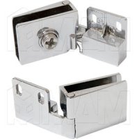 Компл. петель для стекл. двери, хром: D/15 CR.CH