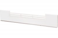 0418 Решётка вентиляционная для цоколя ПВХ H.150, L=600, белый глянец