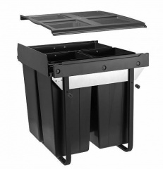 GTV: Сегрегатор для модуля 600мм (34L+2x17L) антрацит, с креплением фасада с доводчиком (в540мм, ш529мм,: PB-45-MF342x17-60A