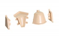 Комплект угловых элементов для овального бортика, цвет бежевый