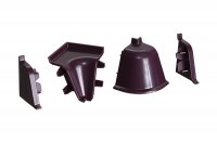 Комплект угловых элементов для овального бортика, цвет фиолетовый