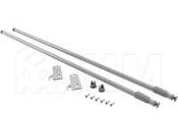 UNISET Комплект круглых рейлингов с крепл. к задней стенке из ДСП, 500мм серый: 0TLB-50 GREY S