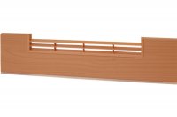 0125 Решётка вентиляционная для цоколя ПВХ H.150, L=600, ольха Ника NEW