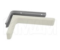 CORNER Менсолодержатель для деревянных полок с декоративной накладкой L-240 мм, белый (2 шт.): KR240WHITE