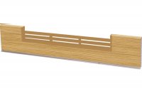 1379 Решётка вентиляционная для цоколя ПВХ H.100, L=600, дуб