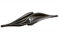 Ручка-кнопка, отделка воронёный глянец + горный хрусталь