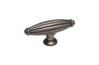 Ручка-кнопка, отделка никель античный