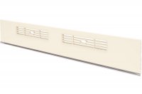 74 Решётка вентиляционная для цоколя ПВХ H.150, L=600, слоновая кость