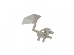 Угол 90° внешний треугольного пристеночного бортика под вставку, пластик, серый