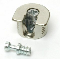 Стяжка-полкодерж. д/плиты 16мм, +дюбель L=7.5мм FIRMAX, цинк, никель (2 части)