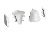 Комплект угловых элементов для овального бортика, цвет светло-серый