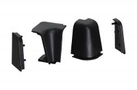 Комплект угловых элементов для овального бортика 50\53, цвет чёрный