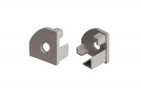 Заглушка с отверстием для профиля 1919F, цвет серый