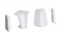 Комплект угловых элементов для овального бортика 50\53, цвет белый