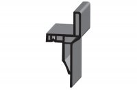 Карниз Н.63мм для шторок-жалюзи, цвет Хром Матовый, L=2.21м