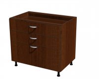 Корпус напольного шкафа для кухни, 3 ящика 900*560*720