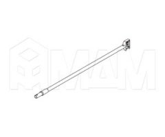 DWD XP Круглый рейлинг, белый, 500 мм (левый): F092075885 L