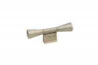 Ручка-кнопка 16мм, отделка серебро античное