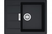 Мойка Sirius SID 611-62/44, цвет оникс, выпуск 3,5&quot;, вентиль-автомат, скрытый перелив, сифон в комплекте