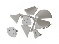 Комплект соединителей пристеночного бортика под вставку FIRMAX,(8частей) пластик, серый
