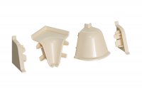 Комплект угловых элементов для овального бортика, цвет кремовый