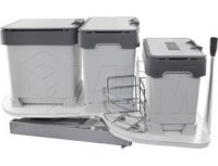 UNIKO PARTNER Система для утилизации в угловой корпус (2 ведра по 15 литров, 1 ведро 7 литров, 2 корзинки для моющих средств): EUK45WBPR