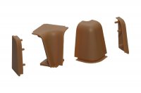 Комплект угловых элементов для овального бортика 50\53, цвет коричневый