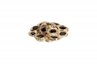 Ручка-кнопка, отделка золото + горный хрусталь