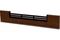 1565 Решётка вентиляционная для цоколя ПВХ H.150, L=600, орех античный