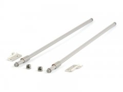 Рейлинг продольный Firmax глубина 400 мм серый, (2 рейлинга + 2 крепления)