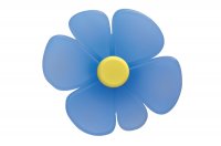 Ручка-кнопка 32 мм, отделка синяя