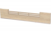 1713 Решётка вентиляционная для цоколя ПВХ H.120, L=600, белёный дуб Кортина NEW