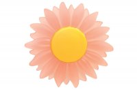 Ручка-кнопка 16/32 мм, отделка розовая