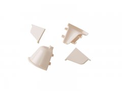 Комплект соединителей овального пристеночного бортика (VER%/35), (4ч.:2 загл., 90°внут.+90°внеш.) пластик, шампань 11509
