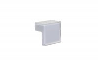 Ручка-кнопка 32мм, отделка транспарент + серый