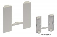 Комплект торцевых заглушек для прямоугольного бортика R3610, цвет 07 серый