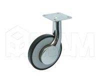 Опора одноколесная с площадкой, D80 мм, без стопора: W02