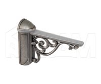 VENICE Менсолодержатель для деревянных и стеклянных полок 4 - 40 мм, L-125 мм, серебро состаренное: WRM.805.125.00AN