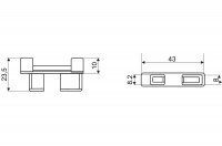 Заглушка к профилю под установку ручки левая, цвет Серый